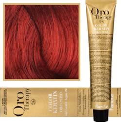 Fanola Oro Therapy - farba do włosów bez amoniaku, pełna paleta kolorów 6,6 | Ciemny Czerwony Blond