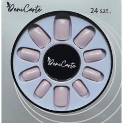 DeniCarte Square - krótkie gotowe tipsy do stylizacji paznokci, różne kolory Cocoa Shake | Kakaowy