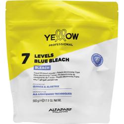 Alfaparf Yellow 7 Levels Blue Bleach – niebieski proszek rozjaśniający do 7 poziomów, 500 g