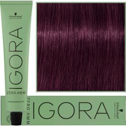 Schwarzkopf Professional Igora Zero Amm - profesjonalna farba do włosów bez amoniaku, 60ml 4-99  |  Średni Brąz Fioletowy Ekstra
