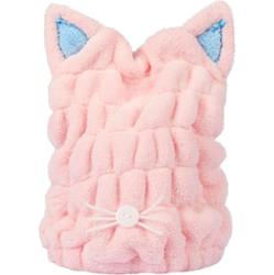 Deni Carte - szybkoschnący turban do włosów kotek, różne kolory Różowy