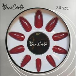 Deni Carte Tipsy Żelowe - sztuczne paznokcie, różne kolory Burgund | Burgundowy