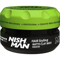 Nishman M2 Matte Clay WAX Keratin - matująca pomada do włosów, 100ml