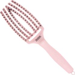 Olivia Garden Finger Brush Combo Medium, szczotka z włosiem dzika do rozczesywania, różne kolory Pastel Pink | Pastelowy Róż