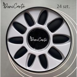 Deni Carte Tipsy Matowe - sztuczne paznokcie, 24 sztuki, kolor do wyboru Black | Czarny