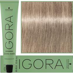Schwarzkopf Professional Igora Zero Amm - profesjonalna farba do włosów bez amoniaku, 60ml 9-1  |  Ekstra Jasny Blond Cendre