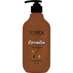 Totex Premium Hair Care Keratin - wzmacniający szampon do włosów zniszczonych z keratyną, 500ml