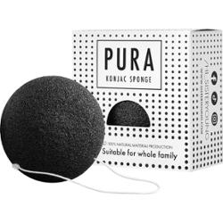Pura Konjac Sponge Sister Young - ekologiczna gąbka do mycia twarzy, różne kolory Black | Czarny