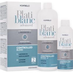 Montibello Platiblanc advanced Controlled Blond 2w1 - zestaw olejek rozjaśniający i aktywator