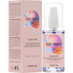 Inebrya Ice Cream Dry-T Fluid Star - kryształki do włosów suchych i farbowanych, 60ml