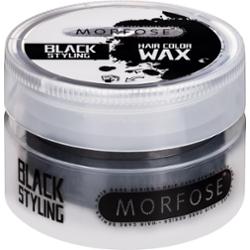 Morfose Hair Color Wax - koloryzujący wosk do włosów, mocny, matowe wykończenie, 100ml Black | Czarny