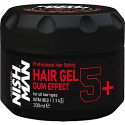 Nishman 5+ Hair Gel Gum Effect - bardzo mocny żel do włosów, 300ml