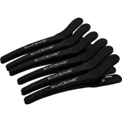 Poniks Blackomb - karbonowe klipsy fryzjerskie do włosów 11cm, 6szt