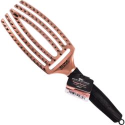 Olivia Garden Finger Brush Combo Medium, szczotka z włosiem dzika do rozczesywania, różne kolory Bronze Pyrrha | Brązowo Czarna