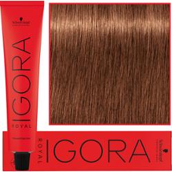 Schwarzkopf Professional Igora Royal - trwała farba do włosów o innowacyjnej formule, 60ml 7-57 | Średni Blond Złoty Miedziany