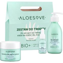 Aloesove Green zestaw do twarzy - krem, 50ml + żel myjący, 190ml + żel pod oczy, 15ml