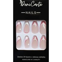 Deni Carte Tipsy French - sztuczne paznokcie w stylu francuskim, różne wzory Pink White French | Różowo-Biały