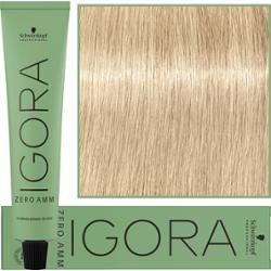 Schwarzkopf Professional Igora Zero Amm - profesjonalna farba do włosów bez amoniaku, 60ml 10-0  |  Ultra Blond Naturalny