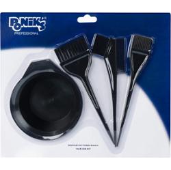 Poniks Zestaw do farbowania włosów miska z miarką + 3 pędzelki