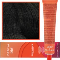 Inebrya Color - farba krem koloryzujący do włosów, 100ml 3 | Czysty Ciemny Kasztanowy