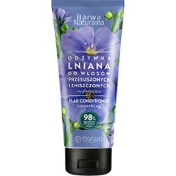 Barwa Naturalna Lniana - wygładzająca odżywka do włosów z lnem, 200ml