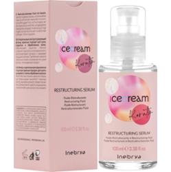 Inebrya Ice Cream Restructuring - serum do włosów suchych i puszących się, 100ml