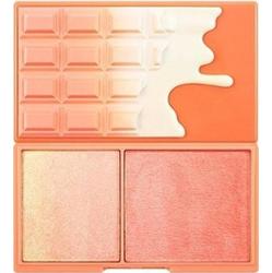 Makeup Revolution Peach And Glow - róż i rozświetlacz w prasowanej formule, 11g