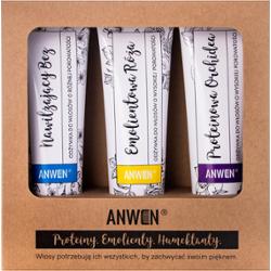 Anwen Proteins . Emollients . Humectants odżywka do codziennego stosowania wygodne opakowanie 3 x100 ml High porosity