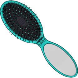 Wet Brush Pop And Go Detangler - szczotka podróżna z lusterkiem Teal | Morski