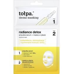 tołpa. dermo masking dwuetapowa maska w płachcie, radiance detox ampoule mask, 1 szt.