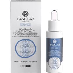 Nawilżający emu-żel do twarzy z 6% ektoiną i komórkami macierzystymi ze śnieżnego lotosu - BasicLab - 30 ml