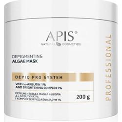 Depigmentująca maska algowa z alfa-arbutyną 1% i kompleksem rozjaśniającym 1% - Apis Depiq Pro System - 200 g