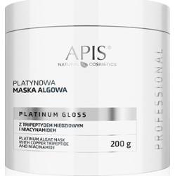 Platynowa maska algowa z tripeptydem miedziowym i niacynamidem - Apis Platinum Gloss - 200g