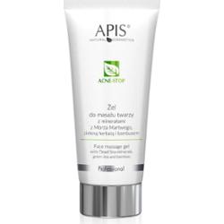 Żel wygładzający do masażu twarzy dla cery trądzikowej, tłustej, mieszanej z minerałami z Morza Martwego Apis Acne-Stop 200 ml