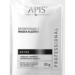 Detoksykująca maska algowa z węglem z bambusa i jonizowanym srebrem Apis Professional Detox SASZETKA 20g