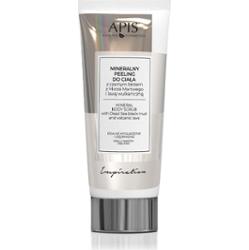 Mineralny peeling do ciała Apis Inspiration z czarnym błotem z Morza Martwego i lawą wulkaniczną 200g