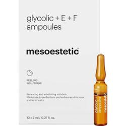 Ampułki z kwasem glikolowym i witaminami E i F Mesoestetic Glycolic + E + F Ampoules (10 x 2 ml)