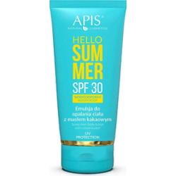 Emulsja do opalania ciała z masłem kakaowym SPF 30 - Apis Hello Summer - 200 ml