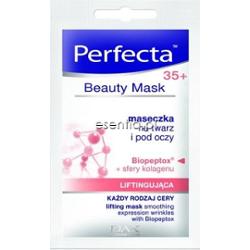 Perfecta Beauty Mask Maseczka przeciw zmarszczkom mimicznym na twarz i pod oczy Age Control 35+ 10 ml
