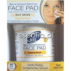 Uni  Płatki oczyszczające z ekstraktem grejpfruta do cery tłustej op./ 40 szt.