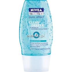 NIVEA Visage Pure Effect Clean Deeper Żel-peeling do codziennego mycia twarzy 150 ml
