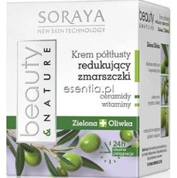 Soraya Beauty & Nature Zielona Oliwka Krem półtłusty redukujący zmarszczki 50 ml