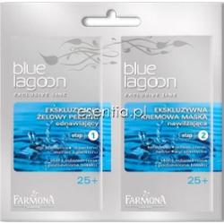 Farmona Blue Lagoon 25+ Dwupak - Kremowa maska nawilżająca  + Żelowy peeling odnawiający 2x 7 ml