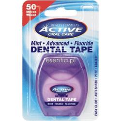 Beauty Formulas Active Oral Care Taśma dentystyczna miętowa z fluorem 1 op./ 50m 