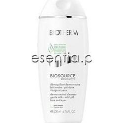 Biotherm  Biosource Biosensitive Dermo Neutral Cleanser Mleczko do demakijażu skóry wrażliwej 200 ml
