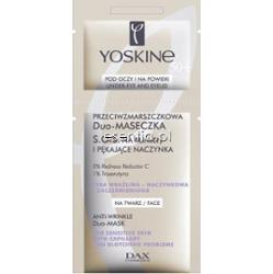 Yoskine Yoskine 50+ Przeciwzmarszczkowa duo-maseczka S.O.S. na rumień i pękające naczynka 8 ml + 2 ml
