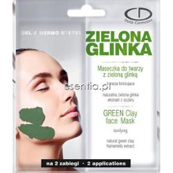 Delia Dermo System Maseczka z zieloną glinką - kuracja tonizująca 2 x 7,5 g