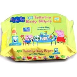 Upex Brands Świnka Peppa Chusteczki nawilżane wielofunkcyjne o zapachu truskawki op. / 60 szt.