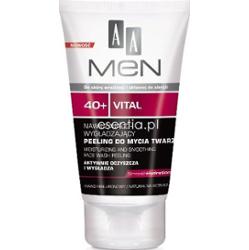AA Cosmetics  AA MEN Vital 40+ Nawilżająco - wygładzajacy peeling do mycia twarzy 150 ml