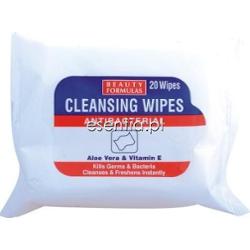 Beauty Formulas Antibacterial Antybakteryjne chusteczki z aloesem i witaminą E do rąk op./ 20szt.